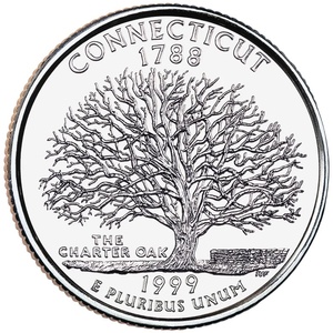 1999 Quarter - S - Connecticut - Silver Proof reverse